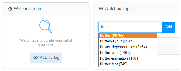 Stackoverflow 답변 활동시 Watched Tag